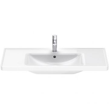 Раковина Duravit (Дуравит) D-Neo 100.5х48 см, накладная, с переливом, 1 отверстие, WonderGliss, цвет: белый 23671000001