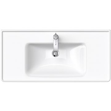 Раковина Duravit (Дуравит) D-Neo 100.5х48 см, накладная, с переливом, 1 отверстие, WonderGliss, цвет: белый 23671000001