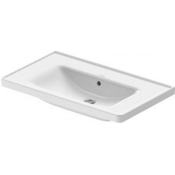 Раковина Duravit D-Neo 80х48 см, без отверстий, накладная, с переливом, цвет: белый 2367800060