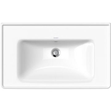Раковина Duravit D-Neo 80х48 см, без отверстий, накладная, с переливом, цвет: белый 2367800060