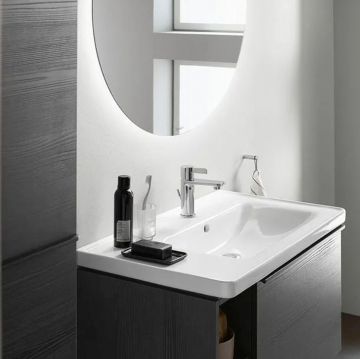 Раковина Duravit D-Neo 80х48 см, без отверстий, накладная, с переливом, цвет: белый 2367800060