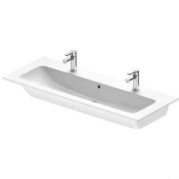 Раковина Duravit (Дуравит) ME by Starck подвесная 123х49 см, с площадкой, 2 отверстия, цвет: белый 2361120024