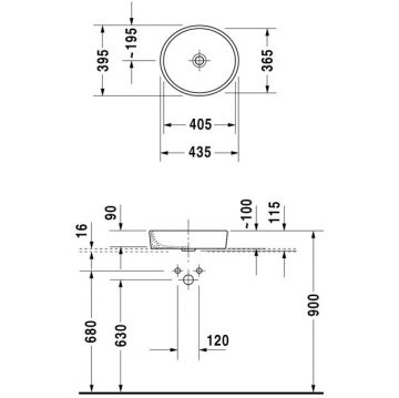 Раковина Duravit (Дуравит) Starck 2 44х40 см, без отверстий, цвет: белый 2321440000