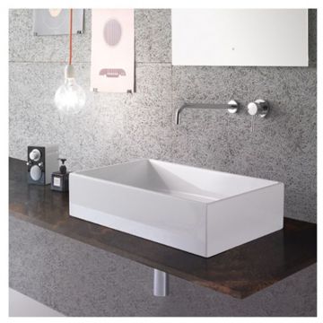 Раковина Globo (Глобо) Forty3 60х37х14 см, без отверстий, цвет: белый FO062.BI