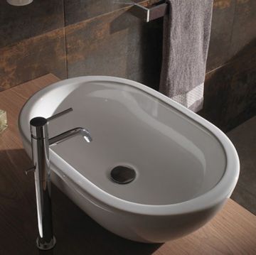 Раковина Globo (Глобо) Forty3/Bowl 60х40х18 см, без отверстий, цвет: белый SC012.BI*0