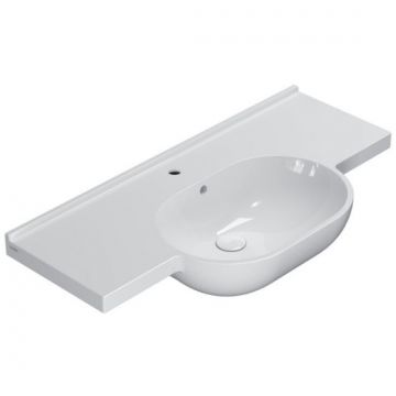 Раковина Globo (Глобо) Mode 100х49 см, 1 отверстие, подвесная/на столешницу, цвет: белый ME100BI*1