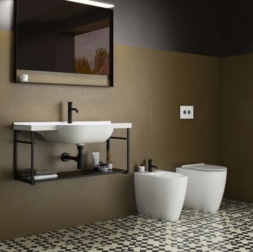 Раковина Globo (Глобо) Mode 100х49 см, 1 отверстие, подвесная/на столешницу, цвет: белый ME100BI*1