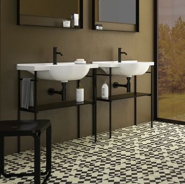 Раковина Globo (Глобо) Mode 80х49 см, 1 отверстие, подвесная/на столешницу, цвет: белый ME080BI*1