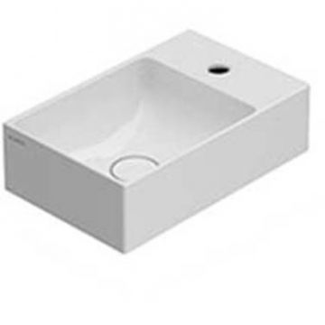Раковина Globo (Глобо) T-Edge накладная 40х25хh:12 см, с 1 отв, цвет: белый глянцевый B6R40BI*1