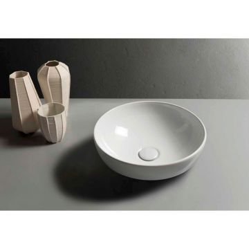 Раковина Globo (Глобо) T-Edge -чаша 37х14 см, без отверстий, на столешницу, цвет: белый B6T38.BI*0