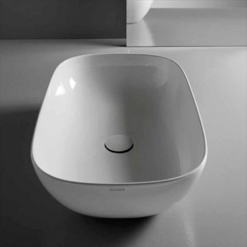 Раковина Globo (Глобо) T-Edge -чаша 60х41х16 см, без отверстий, на столешницу, цвет: белый B6R60.BI*0