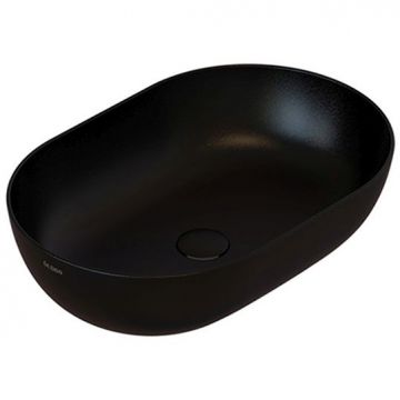Раковина Globo (Глобо) T-Edge -чаша на накладная 54х36 см, без отверстий, цвет: черный матовый B6O54.AR