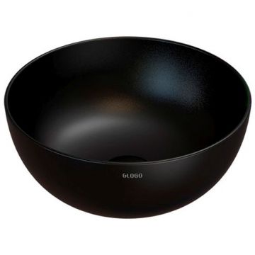 Раковина Globo (Глобо) T-Edge -чаша накладная 34xh16см, цвет: черный матовый B6T37.AR