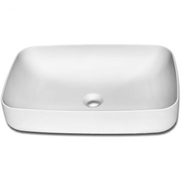 Раковина Kerasan (Керасан) Tribeca 60х38 см, без отверстий, накладная цвет: белый матовый 514130