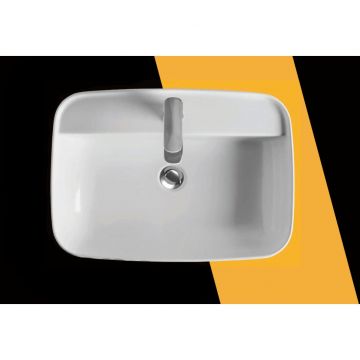 Раковина Kerasan Tribeca 60х43 см, 1 отверстие, накладная, цвет: белый 514001*1