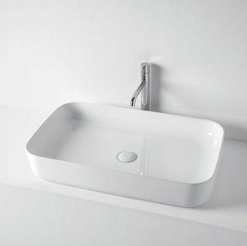 Раковина Kerasan (Керасан) Tribeca 70х43 см, без отверстий, накладная, цвет: белый 460201