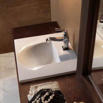 Раковина Kerasan (Керасан) Bentley 55х47х2 см, 1 отверстие, цвет: белый 394201*1