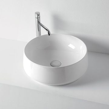 Раковина Kerasan (Керасан) F10 накладная D43х16см, без отверстий, цвет: белый 460401