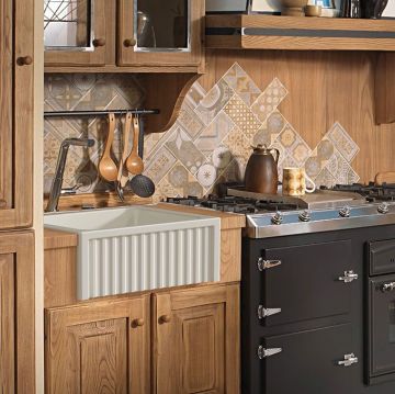 Раковина Kerasan (Керасан) Hannah Hampshire 60x47x22 см, без отверстий, кухонная, цвет: белый 546001