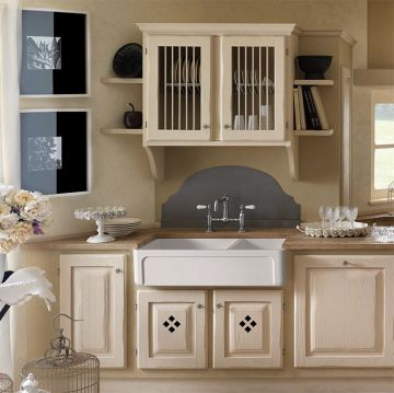 Раковина Kerasan (Керасан) Hannah Oxfordshire 100x47x25.4 см, без отверстий, кухонная, цвет: белый 543001