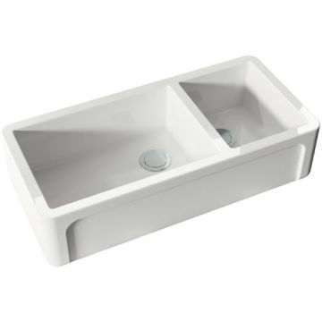 Раковина Kerasan (Керасан) Hannah Oxfordshire 100x47x25.4 см, без отверстий, кухонная, цвет: белый 543001