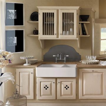 Раковина Kerasan (Керасан) Hannah Oxfordshire 100x47x25.4 см, без отверстий, кухонная, цвет: белый 543101