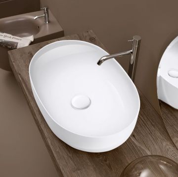 Раковина Kerasan (Керасан) Nolita 60х40 см, без отверстий, накладная, цвет: белый глянцевый 534301