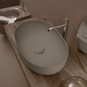 Раковина Kerasan (Керасан) Nolita 60х40 см, без отверстий, накладная, цвет: коричневый орех 534381