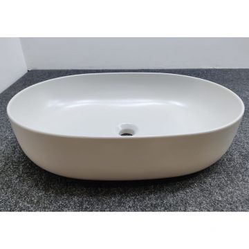 Раковина Kerasan Nolita 60х40 см, без отверстий, накладная, цвет: светло серый 534359