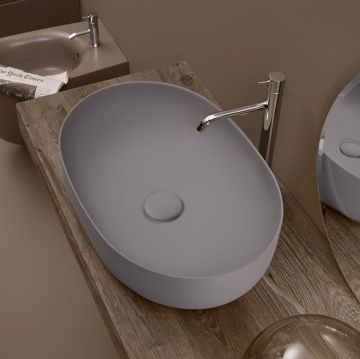 Раковина Kerasan Nolita 60х40 см, без отверстий, цвет: Ferro Matt 534389