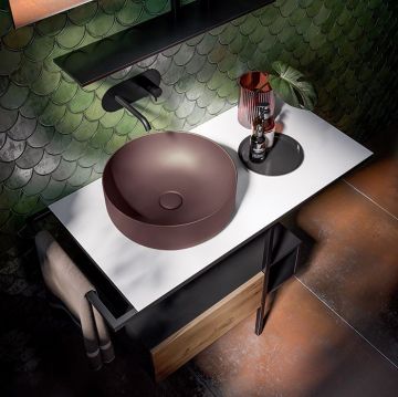 Раковина Kerasan (Керасан) Nolita -чаша 40х15 см, без отверстий, цвет: Borgogna matt 534475