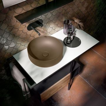 Раковина Kerasan (Керасан) Nolita -чаша 40х15 см, без отверстий, цвет: Bruno matt 534488