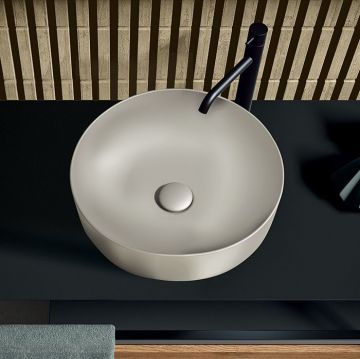Раковина Kerasan Nolita -чаша 40х15 см, без отверстий, цвет: Grigio matt 534459