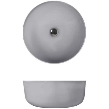 Раковина Kerasan Nolita -чаша 40х15 см, без отверстий, цвет: Grigio matt 534459