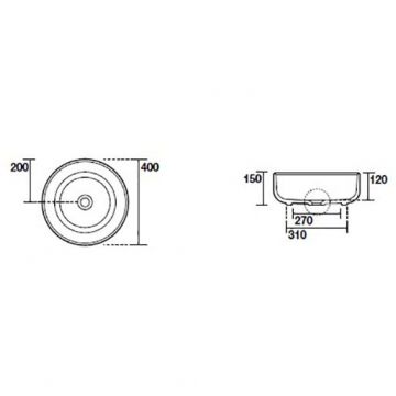 Раковина Kerasan (Керасан) Nolita -чаша 40х15 см, без отверстий, цвет: Nocciola 534481
