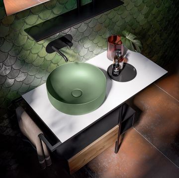 Раковина Kerasan Nolita -чаша 40х15 см, без отверстий, цвет: Verde muschio 534411