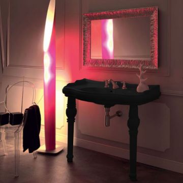 Раковина Kerasan (Керасан) Retro 100х54.5 см, 1 отверстие, цвет: черный блестящий 108304 (1шт)