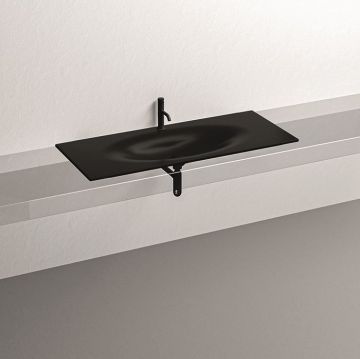 Раковина Kerasan Shape 122х52см, встраиваемая, с 1 отверстие, цвет: черный матовый 548031*1