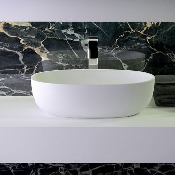 Раковина Knief Prime 53х35х90 см, без отверстий, цвет: белый матовый 0600-013-01