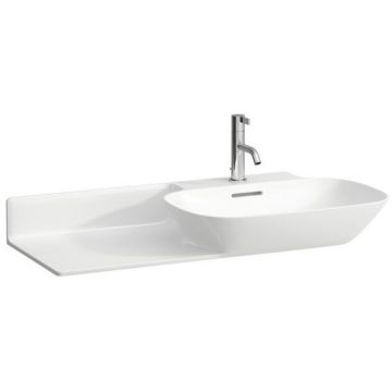 Раковина Laufen (Лауфен) INO 90х45х12 см, накладная, 1 отверстие, полка слева, цвет: белый матовый 8.1330.1.757.104.1