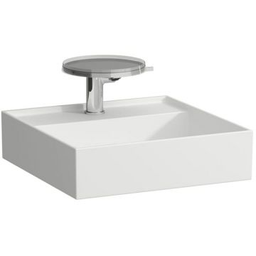 Раковина Laufen (Лауфен) Kartell 46х46 см, накладная, 1 отверстие, без перелива, цвет: белый матовый 8.1533.1.757.111.1