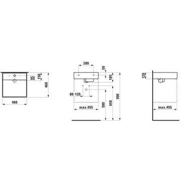 Раковина Laufen (Лауфен) Kartell 46х46 см, накладная, 1 отверстие, без перелива, цвет: белый матовый 8.1533.1.757.111.1