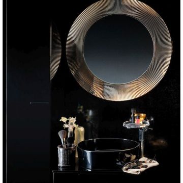 Раковина Laufen (Лауфен) Kartell -чаша 42х42х12 см, без отверстий, без перелива, цвет: черный глянцевый 8.1233.1.020.112.1