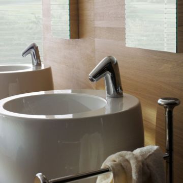 Раковина напольная Laufen (Лауфен) Alessi One 53х53х90см, 1 отверстие, свободностоящие, покрытие LLC, цвет: белый 8.1197.2.400.104.1