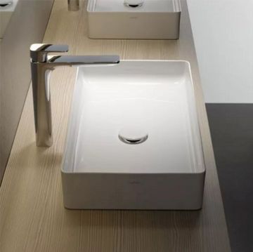 Раковина Laufen (Лауфен) Living Sqaure 60x34x11 см, без отверстий, без перелива, цвет: белый 8.1143.4.000.112.1