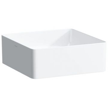 Раковина Laufen (Лауфен) Living Square накладная 36x36x13 см, без отверстий, без перелива, цвет: белый 8.1143.3.000.112.1