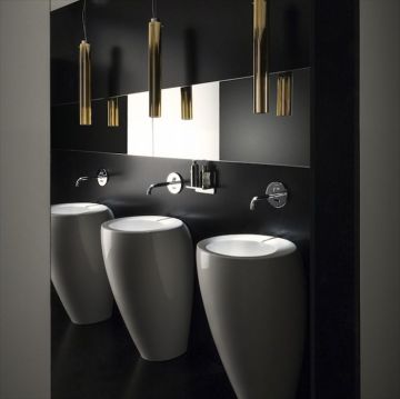 Раковина напольная Laufen (Лауфен) Alessi One пристенная 52х53х85 см, 1 отверстие, покрытие LLC, цвет: белый 8.1197.1.400.104.1