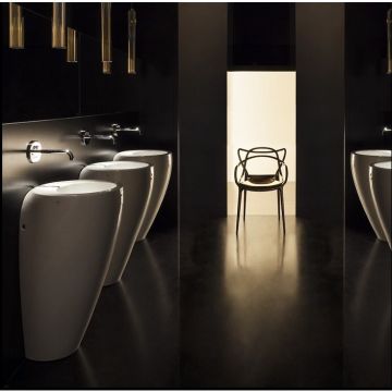 Раковина напольная Laufen (Лауфен) Alessi One пристенная 52х53х85 см, 1 отверстие, покрытие LLC, цвет: белый 8.1197.1.400.104.1