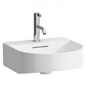 Раковина Laufen (Лауфен) Sonar 41x42х14 см, 1 отверстие, покрытие LLC, цвет: белый 8.1634.1.400.104.1