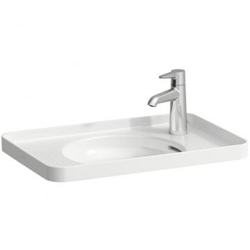 Раковина Laufen Val 55х36 см, врезная сверху, без отверстий, без перелива, SaphirKeramik, цвет: белый 8.1728.1.000.112.1